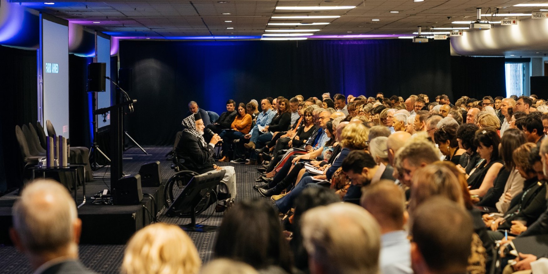 Farid Ahmed addressing the audience at RISE 2019